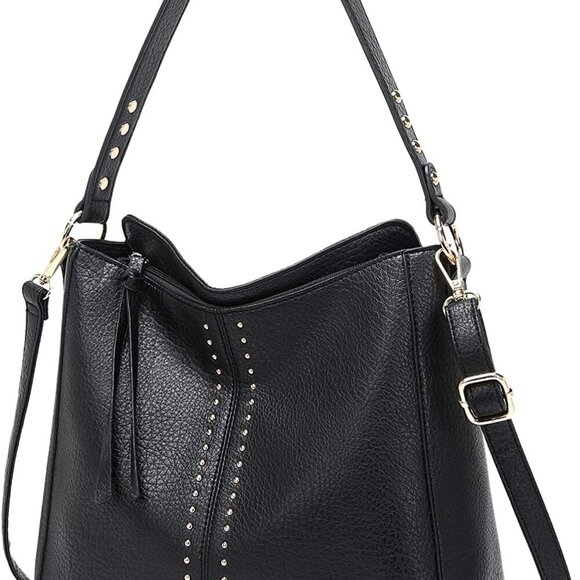 Hobo Bag for Women Vegan Leather Large Capacity Crossbody Shoulder Purse - Picture 3 of 8